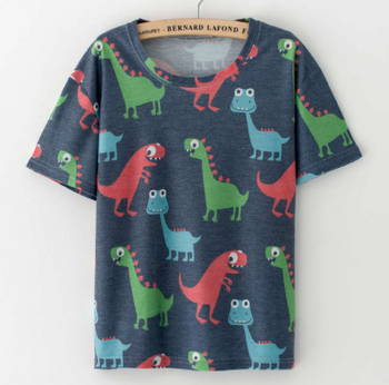 Printing Fruit Cartoon Pattern T-shirt