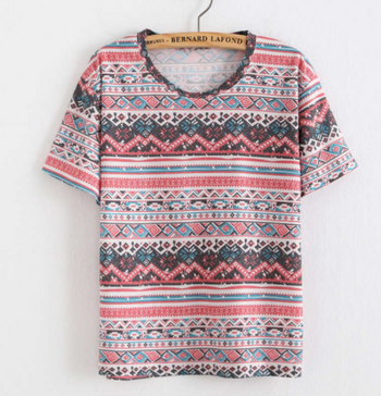 Printing Fruit Cartoon Pattern T-shirt