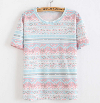 Printing Fruit Cartoon Pattern T-shirt