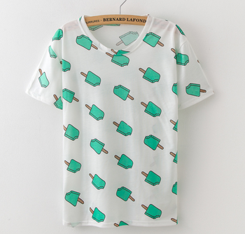 Printing Fruit Cartoon Pattern T-shirt