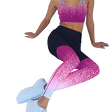 Sexy Sports Suit Women Gradient Fitness Yoga Set Tracksuit Gym Jogging Sportswear Running Top&Leggings Sport Fitness Suit Mujer - unitedstatesgoods