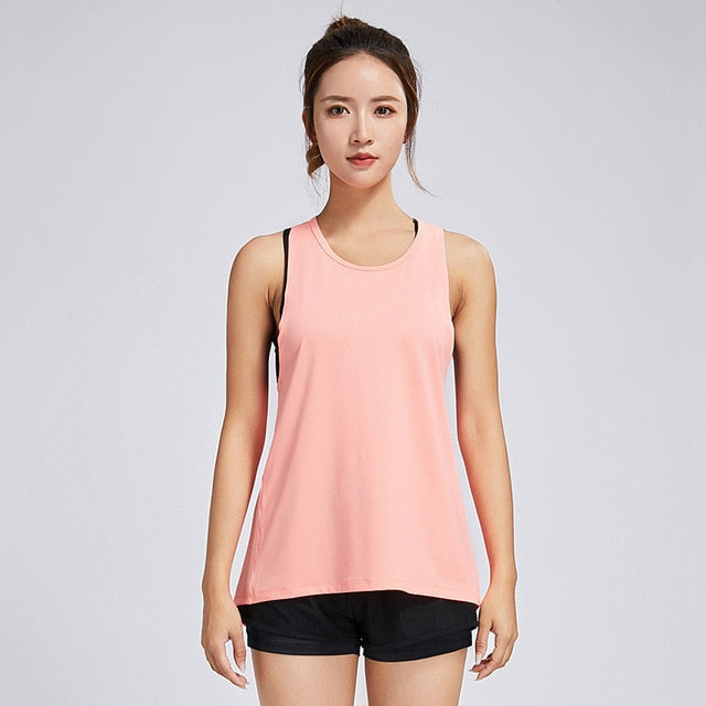Women Tank Running Breathable Fitness Comfortable Vest Workout Sleeveless Quick Dry Gym Boxing Sportswear Shirt Yoga Top - unitedstatesgoods