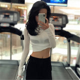Yoga Shirt Women Tops Gym Sport Tops Fit Workout Quick Dry Running Sport T Shirts Fitness Long Sleeve Yoga Women T Shirts - unitedstatesgoods