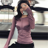 Yoga Shirt Women Tops Gym Sport Tops Fit Workout Quick Dry Running Sport T Shirts Fitness Long Sleeve Yoga Women T Shirts - unitedstatesgoods