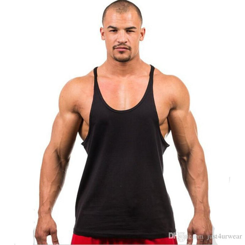 Candy Color Tank Tops Men Summer GYM Fitness Casual Loose Athletic Vests Sleeveless Tanks Tee - unitedstatesgoods