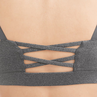 Women's Core Active Lattice Back Cami Sports Bra with Retractable Straps - unitedstatesgoods