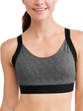 Women's Medium Impact Colorblock Elastic Strap Sports Bra - unitedstatesgoods