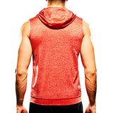 Mens Fashion Zip Up Fitness Running Hooded Vest - unitedstatesgoods