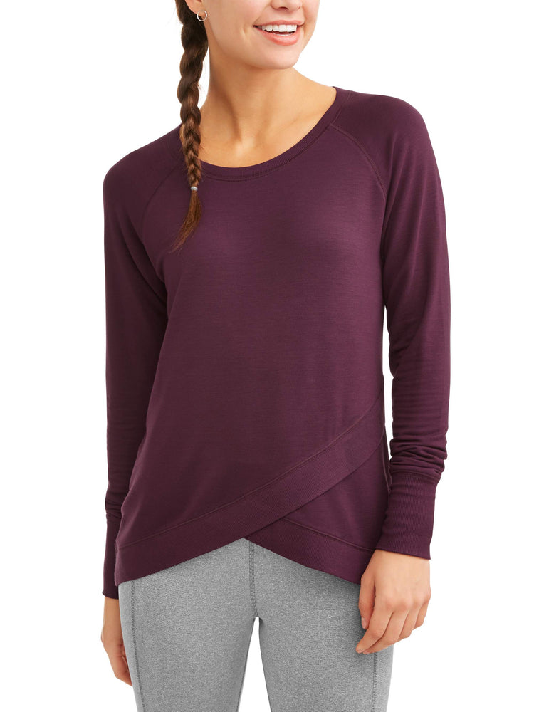 Avia Women's Athleisure Soft French Terry Tulip Hem Tunic Sweatshirt - unitedstatesgoods