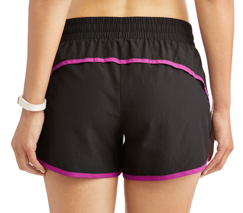 Athletic Works Women's Core Active Dolphin Hem Woven Running Shorts With Hidden Liner - unitedstatesgoods