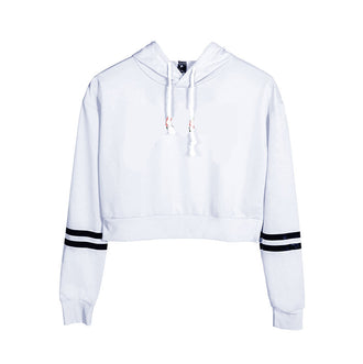 high-waisted navel sportswear hooded sweater