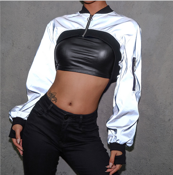 zipper sweater reflective clothing