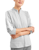 Women's Athleisure Essential Athletic Stripe Mockneck Jacket - unitedstatesgoods