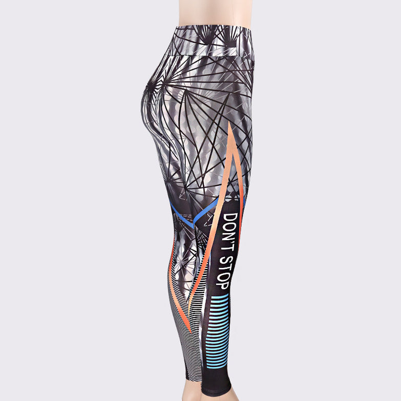 Letter Print Fitness Women Leggings