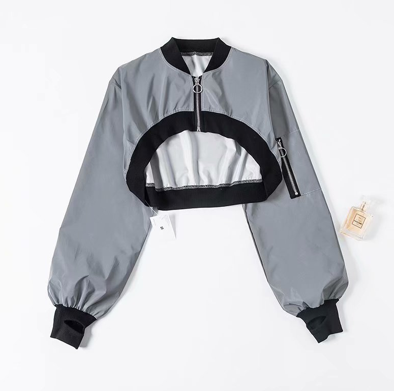 zipper sweater reflective clothing