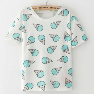 Printing  Fruit Cartoon Pattern T-shirt