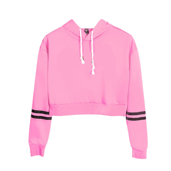 high-waisted navel sportswear hooded sweater