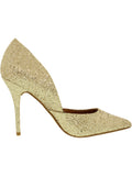 Chinese Laundry Women's Stilo Suede Champagne Glitter Ankle-High Pump - 7.5M - unitedstatesgoods