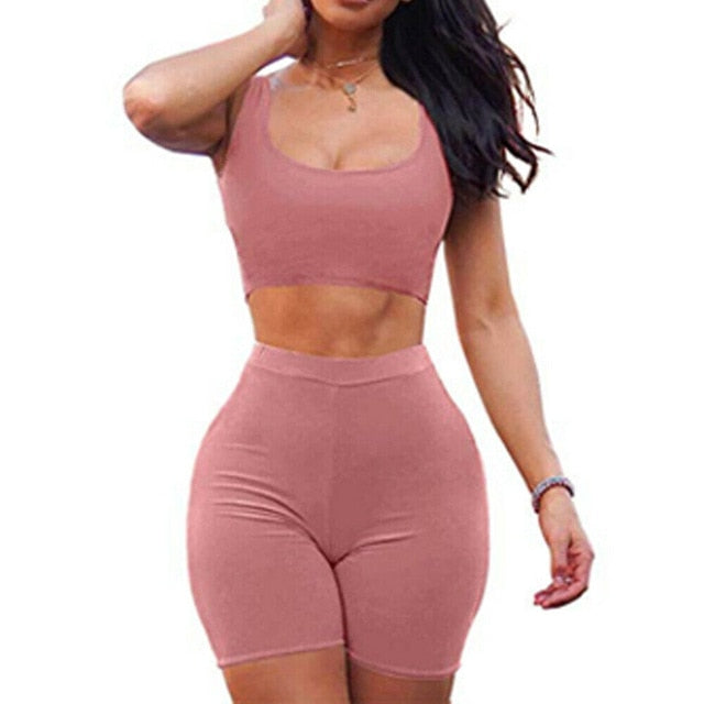 2 Piece Set Women Yoga Summer Women's Two Piece Dress Crop Top Skirt Set Sleeveless Outfits Summer Clothes For Women Sleeveless - unitedstatesgoods