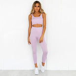 2 Piece Set Workout Clothes for Women Sports Bra and Leggings Set Sports Wear for Women Gym Clothing Athletic Yoga Set - unitedstatesgoods