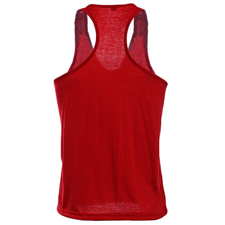 Active Scoop Collar Printed Cotton Blend Racerback Gym Tank for Men - unitedstatesgoods