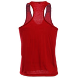 Active Scoop Collar Printed Cotton Blend Racerback Gym Tank for Men - unitedstatesgoods