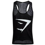 Active Scoop Collar Printed Cotton Blend Racerback Gym Tank for Men - unitedstatesgoods