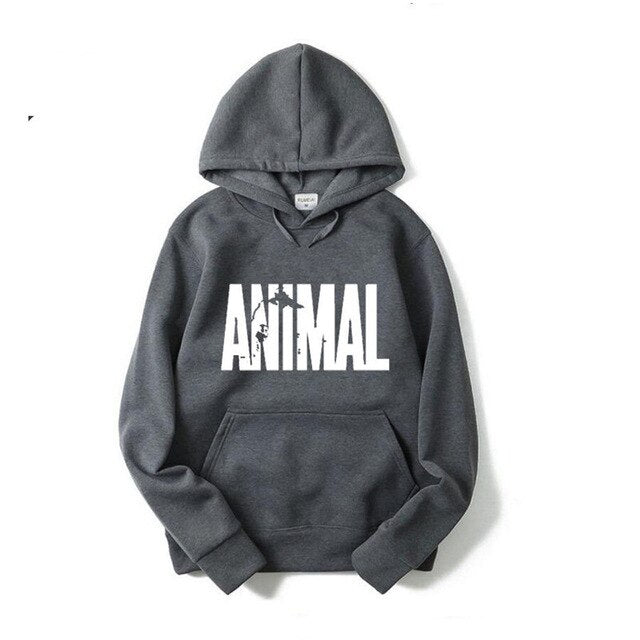 2017 Autumn and winter Bodybuilding Hoodies Men Animal Gyms Sweatshirts Long Sleeve Cotton Sportwear Fitness Pullover Muscle Top - unitedstatesgoods