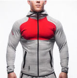 2018 Fitness Men Hoodies Brand Clothing Men Hoody Zipper Casual Sweatshirt Muscle Men's Slim Fit Hooded Jackets - unitedstatesgoods