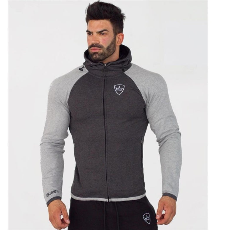 2018 Men gyms Hoodies Brand Clothing Men Hoody Zipper Casual Sweatshirt Muscle Men's Slim Fit Fitness hooded Jackets - unitedstatesgoods