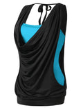 Plus Size Draped Neck 2 in 1 Tank Top - unitedstatesgoods