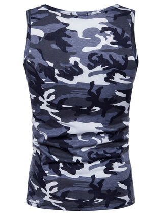 Round Neck Camo Tank Top - unitedstatesgoods