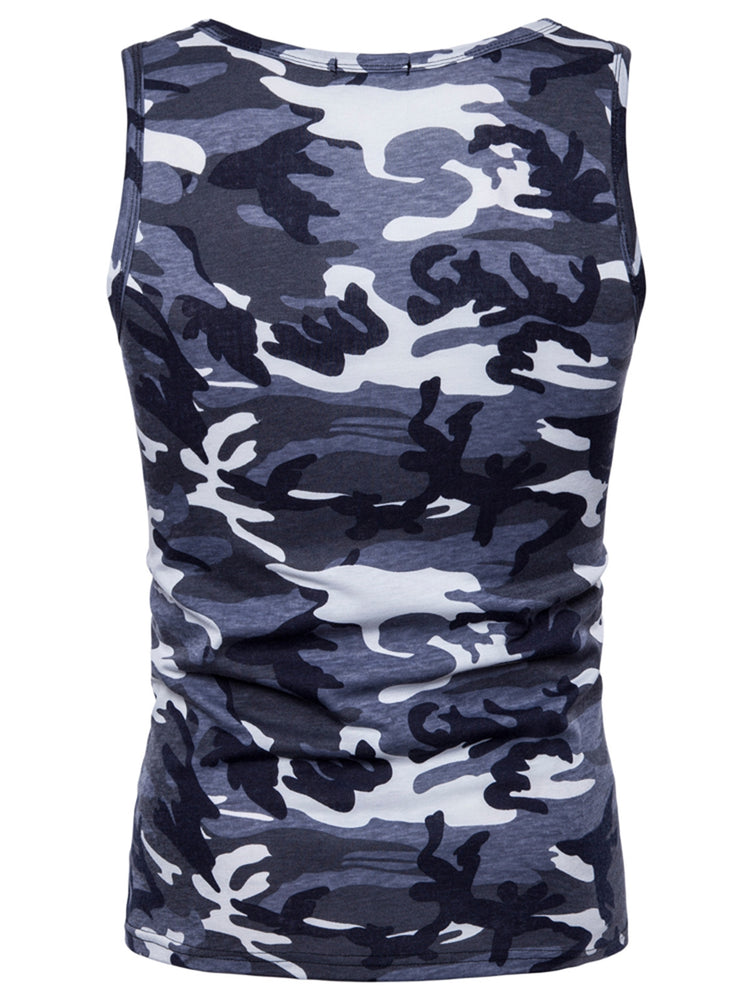 Round Neck Camo Tank Top - unitedstatesgoods