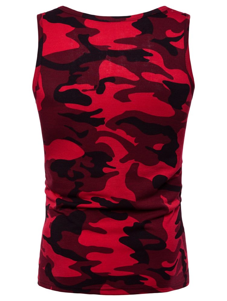 Round Neck Camo Tank Top - unitedstatesgoods