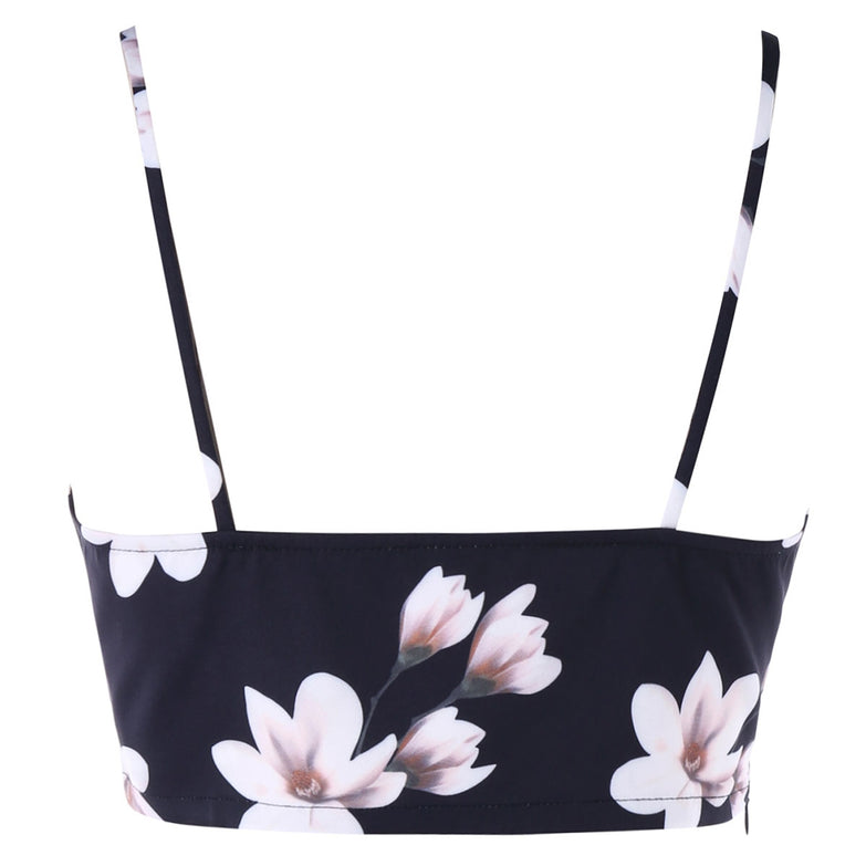 Floral Print Crop Slip Top - unitedstatesgoods