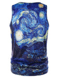 3D Starry Sky Print Tank Top - unitedstatesgoods