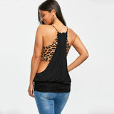 Leopard Racerback Blouson Tank Top - unitedstatesgoods