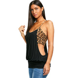 Leopard Racerback Blouson Tank Top - unitedstatesgoods