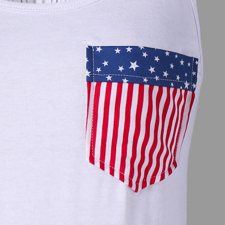 Bowknot Embellished American Flag Tank Top - unitedstatesgoods