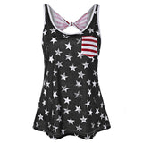 American Flag Backless Tank Top with Bowknot - unitedstatesgoods