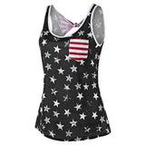 American Flag Backless Tank Top with Bowknot - unitedstatesgoods