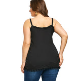 Criss Cross Zip Up Plus Size Slip Top - unitedstatesgoods