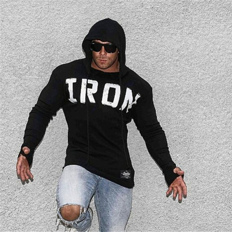 2019 Autumn Men Black Hoodie Brand Men's Casual Streetwear Men's Fashion Printing Sweatshirts Gyms Fitness Menswear Hip Hop - unitedstatesgoods