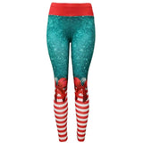 2019 Hot Sale Long Leggings Chic Women Xmas Christmas Deer Santa Claus Snow Print Casual Winter Autumn Fitness Leggings - unitedstatesgoods