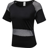 2019 Running Shirt Women fitness top sport clothing Sexy Hollow Out yoga top Breathable Quick Dry crop top for women gym T Shirt - unitedstatesgoods