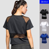 2019 Running Shirt Women fitness top sport clothing Sexy Hollow Out yoga top Breathable Quick Dry crop top for women gym T Shirt - unitedstatesgoods