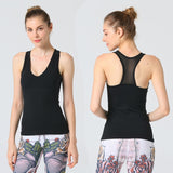 2019 Women Letter Strap Close Fitting Gym Tank Top High Elasticity Sports Clothing Running Yoga Jogging Fitness Vest - unitedstatesgoods