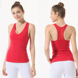 2019 Women Letter Strap Close Fitting Gym Tank Top High Elasticity Sports Clothing Running Yoga Jogging Fitness Vest - unitedstatesgoods