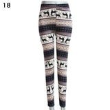 2019 Women's Thick Leggings Women girl casua Winter Christmas leggings Snowflake Knitted Elastic Leggings Fitness Cotton Pants - unitedstatesgoods