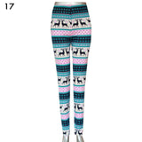 2019 Women's Thick Leggings Women girl casua Winter Christmas leggings Snowflake Knitted Elastic Leggings Fitness Cotton Pants - unitedstatesgoods